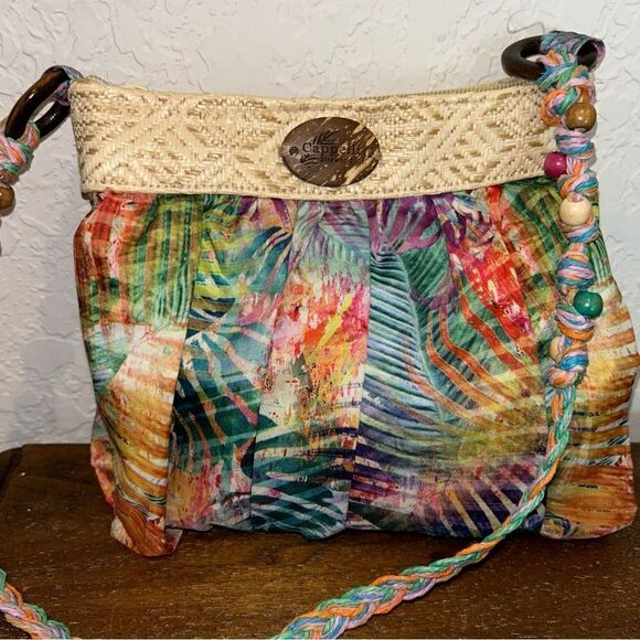 Cappelli Straworld Tropical Print Crossbody Shoulder Purse Bag - Picture 2 of 9